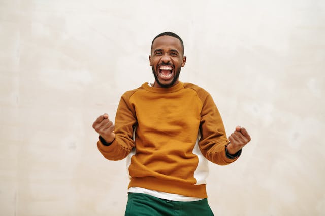 extremely happy man